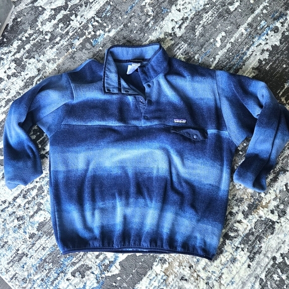 Patagonia synchilla fleece tie dye pullover snap button 2015 25580 - Picture 2 of 8